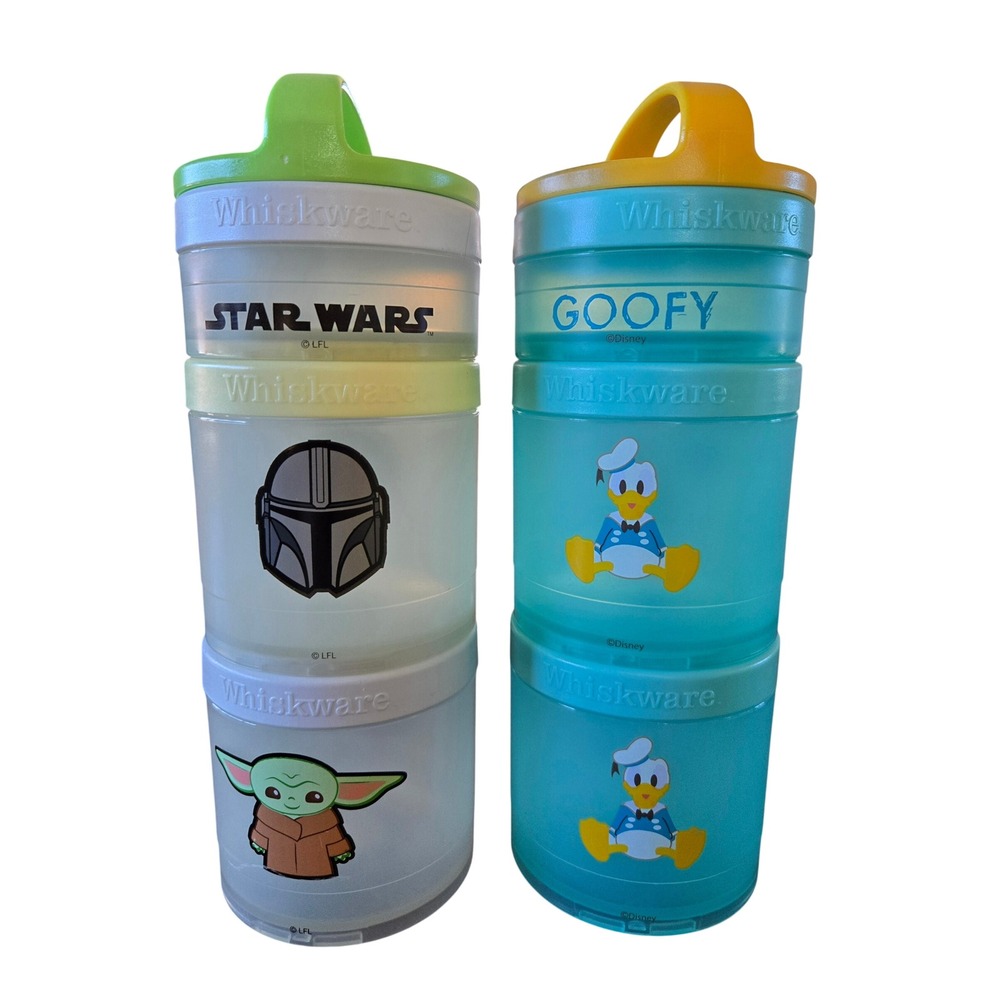 Whiskware Disney Star Wars Mandalorian & Donald Duck Goofy Snack Containers 2pk